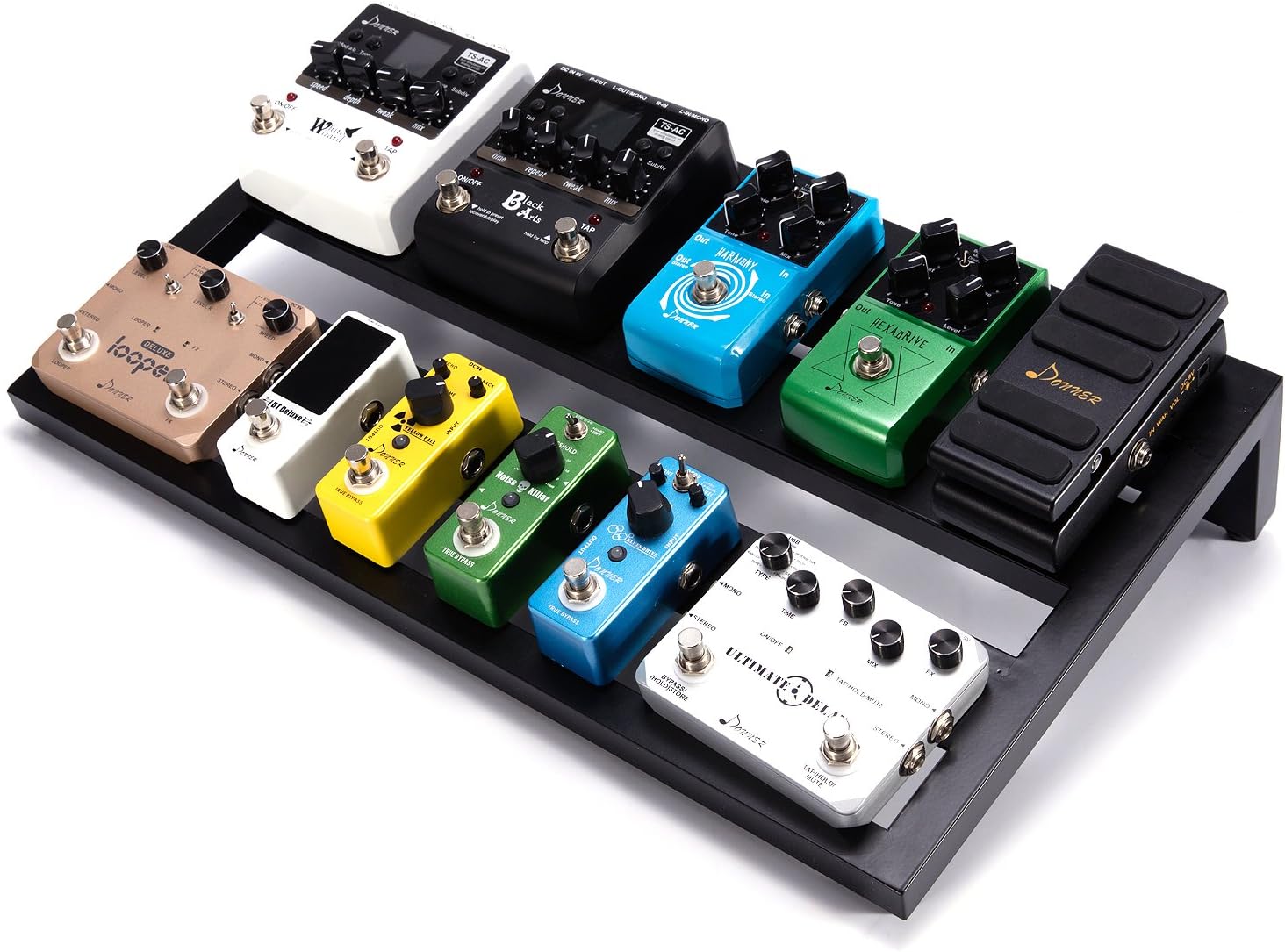 Donner Guitar Pedal Board Case DB-3 Aluminium Pedalboard with Carrying Bag including Adhesive Hook-and-loop Tape with Power Supply Mounting Space - Image 3