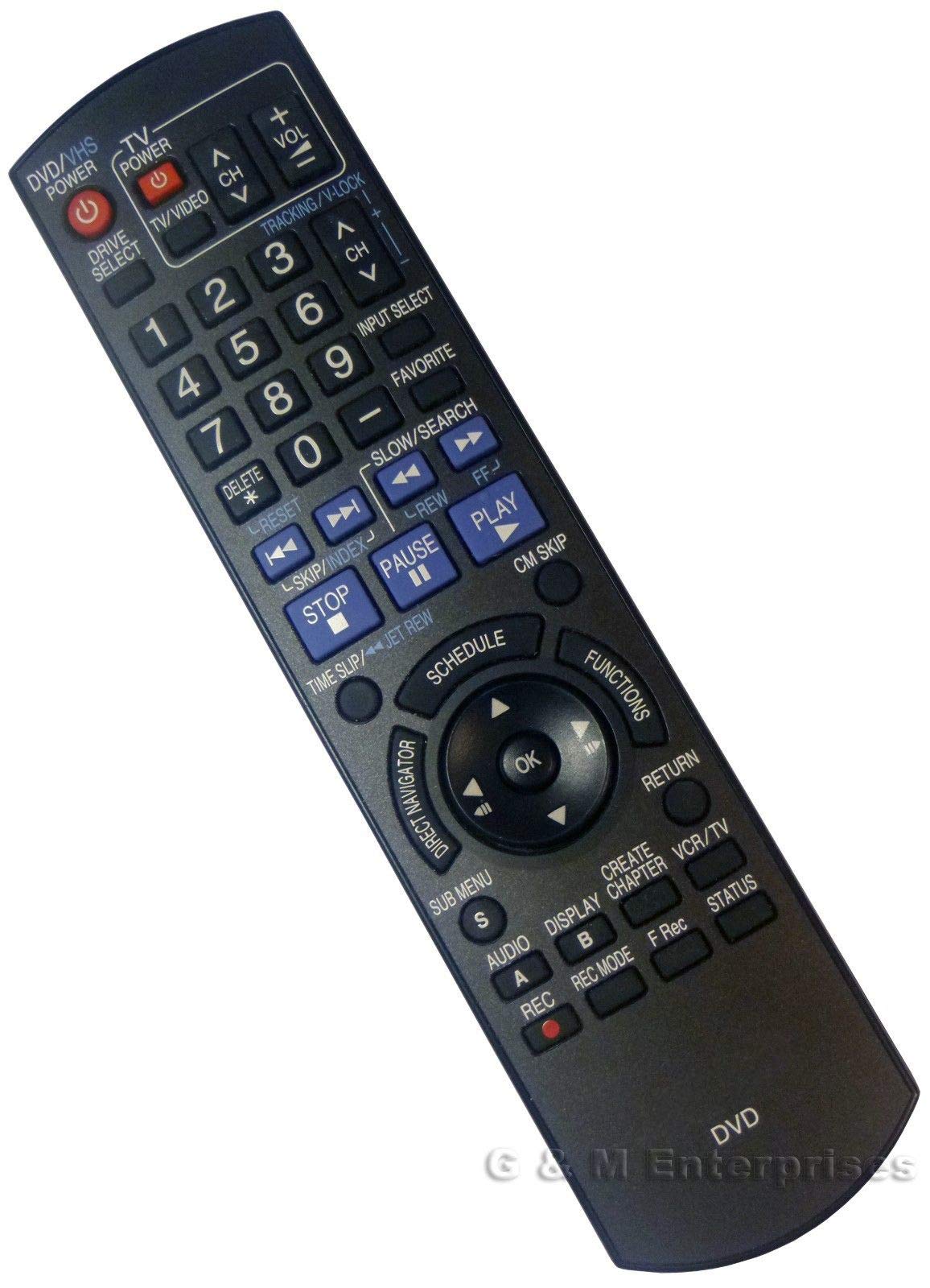 VINABTY N2QAYB000197 Remote Control for Panasonic DMR-EA18 DMR-EA18K DMR-EA38 DMR-EA38V DMR-EA38VK DMR-EZ17 DVD Recorder