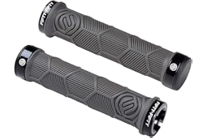 FIFTY-FIFTY Double Lock-On Mountain Bike Grips, Bicycle Handlebar Locking Grips, Non-Slip MTB Handle
