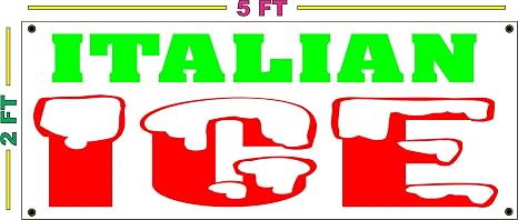 Amazon Com Italian Ice Banner Sign Office Products