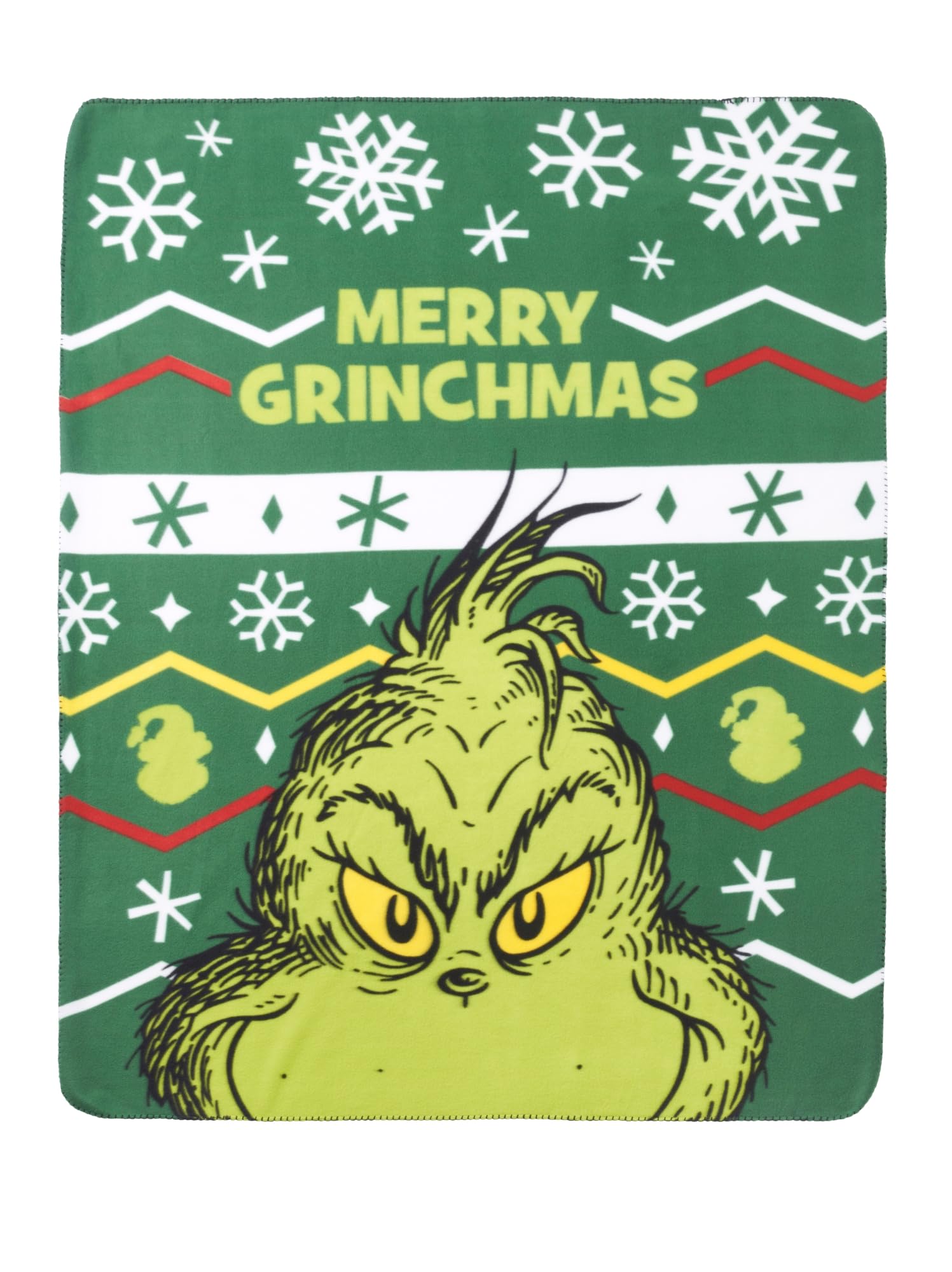 United Labels Grinch Cuddly Blanket 130 x 170 cm Green Merry Grinchmas Fleece Blanket Fluffy Sofa Blanket Blanket