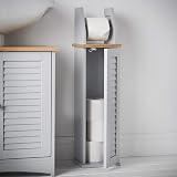 CARME Atlanta 3 Piece Bathroom Furniture Set Grey with Mirror & Holder view 4