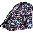 Holisogn Ice, Figure, Inline and Roller Skate Bag, Premium and Fashion Bags for child, kids, teenager, adult (Peace & Love Black HLS002)