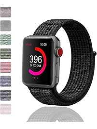 iMoway Apple Watch Band 38mm/42mm Sport Loop iWatch Band (Adjustable Velcro) Compatible Apple Watch Series 1/2/3 Sport Edition