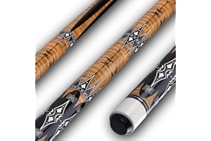 Sinsilvie 13mm 58 Inch 19 20 oz Billiard Pool Cue Stick, 1/2 Maple Billiard Pool Stick, House Bar Pool Table Sticks for Men