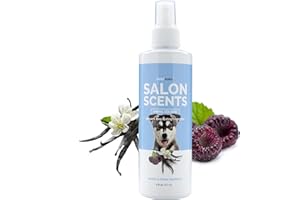 Bark2Basics Salon Scents Pet Grooming Cologne - 8 oz, Natural Professional Groomer Perfume for Dogs and Cats, Long Lasting, Deodorizing, (Vanilla Black Raspberry)