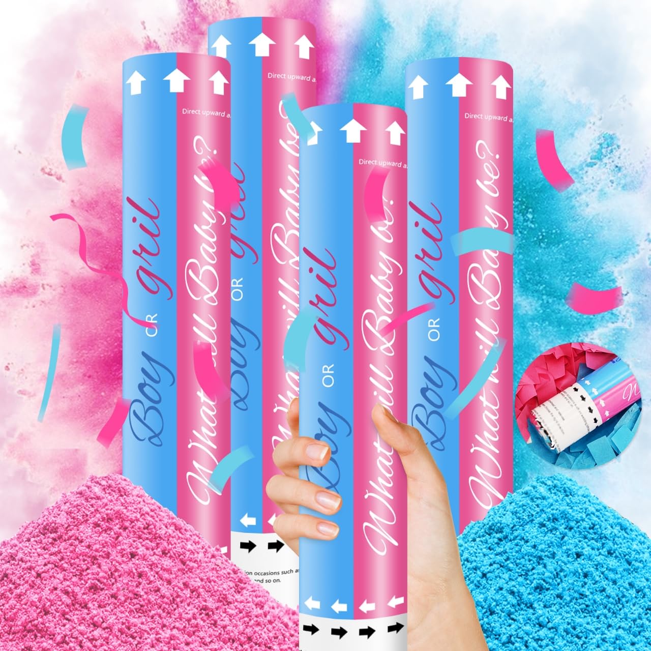 Mua Gender Reveal Cannons Confetti Powder Cannon Gender Reveal (2Blue
