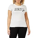 Armani Exchange Womens Armani Exchange Women's Pima Cotton Signature Logo Tee