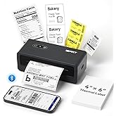 iDPRT Bluetooth Thermal Shipping Label Printer, Portabel Label Printer, Address Label Maker Machine with Tape for Small Business, 4x6 Thermal Labels Printer for Amazon, Ebay, USPS, Shopify, Etsy, etc