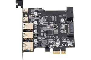 PCIe to USB 3.2 Card, with 3 USB A Ports and 2 USB C Ports, 5 Gbps Bandwidth Internal PCI E Express Expansion Card for Deskto