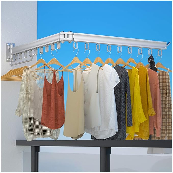 Wall Mounted Clothes drying hanger Retractable Clothes Aluminium Fold