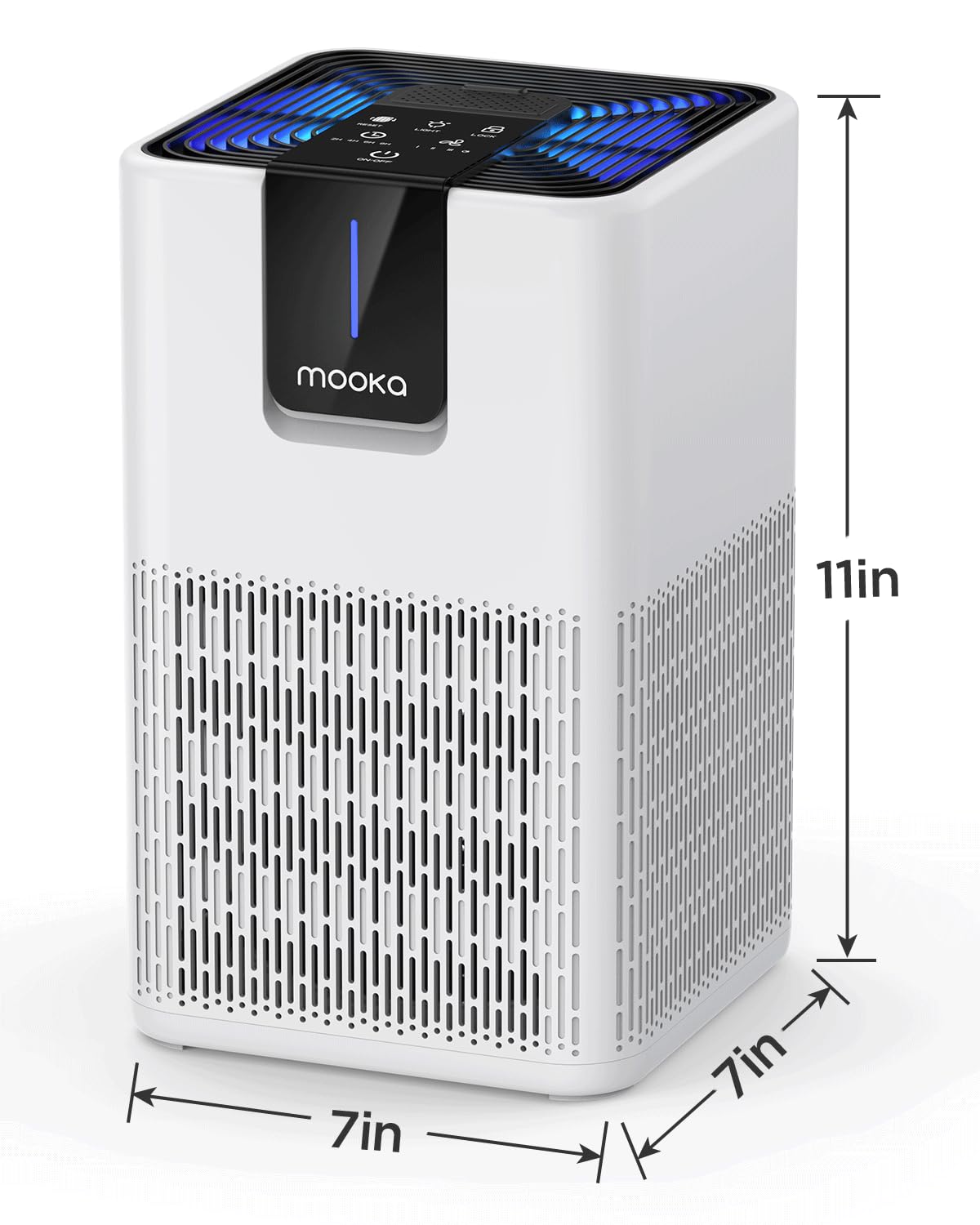 Air Purifiers for Home Large Room Up to 1250 Ft²,MOOKA H13 HEPA Air Purifier for Pets Dust Odor Smoke,Aromatherapy Function,Air Cleaner with 15dB Quiet Sleep Mode for Bedroom Office Living Room,White