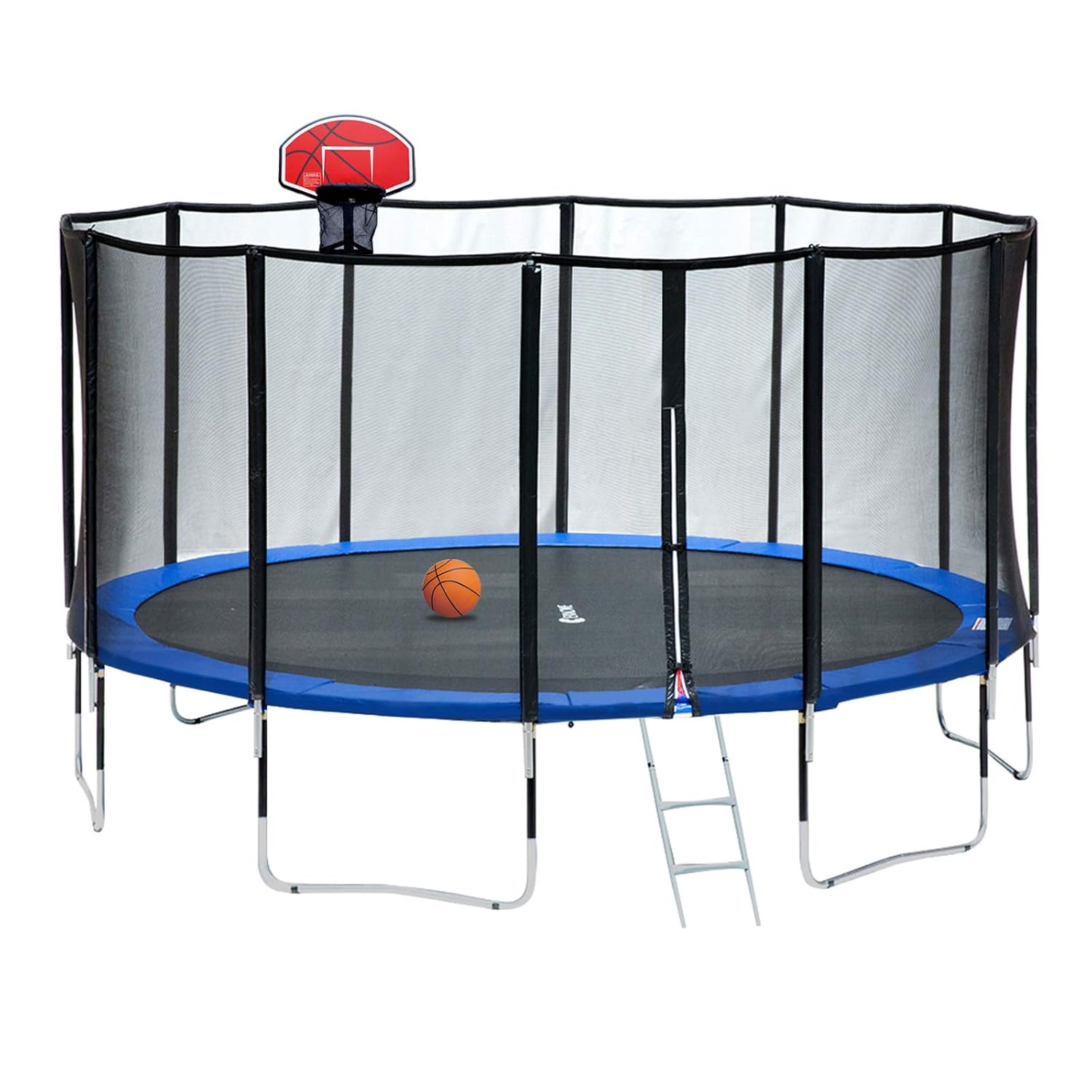 Exacme 15 Foot Outdoor Round Trampoline 400 LBS Weight Limit with Premium Enclosure Carbon Fiber Surrounded Net, L15