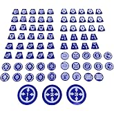 LITKO Single Player Tokens | Compatible w/Kill Team 3E | Translucent Blue | Tracks conceal, guard, injuries, grenades, mines, ammo &amp; 3 objectives | Laser-engraved acrylic | Set of 80