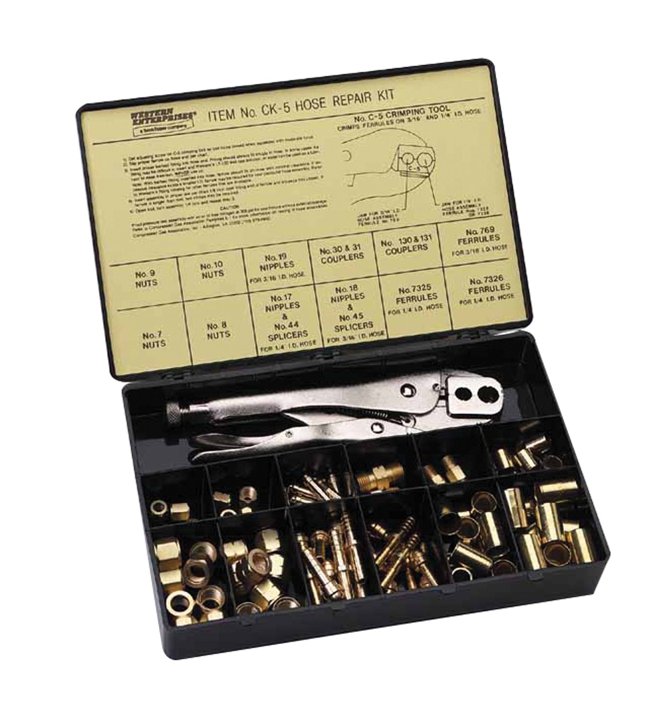 Amazon Com Western Enterprises Ck 5 Other Hose Repair Kits Fittings Crimping Tool Full Color Label Description Chart 0 5 Length B Size Industrial Scientific