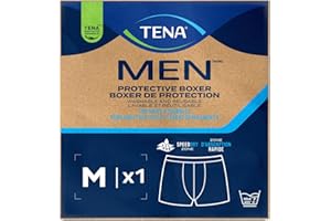 TENA Men's Washable Underwear, Medium, 20 Count