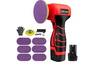 16.8V Cordless Electric Sander with 36PCS Sandpapers, 3500 RPM, 3.0Ah Battery, Lightweight & Compact Design for Wood, Metal, 