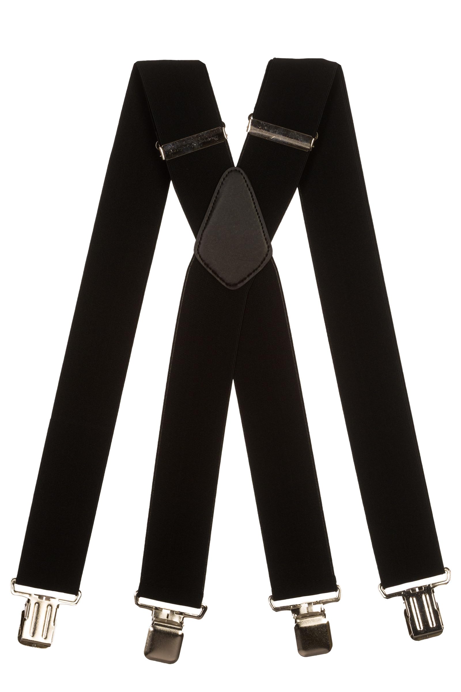 Olata Men’s Braces/Suspenders with Heavy Duty X-Shape Design and Extra Wide Straps - 5cm. Dark Graphite