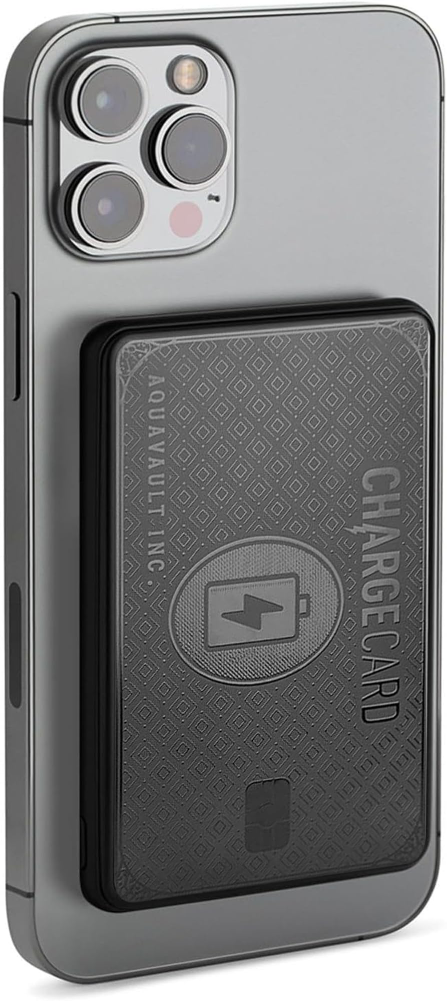 AquaVault Chargecard Magsafe Portable Charger 5000mAh 20W Fast Charge - Magnetic Power Bank, Ultra-Slim Battery Pack Compatible with iPhone 12-17 Series (Matte Black)