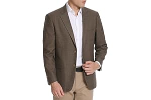 AMY ZHU Men's Blazer Men Sport Coat 2 Button Houndstooth Stretch Cacual Suit Jacket for Daily Wedding Wear