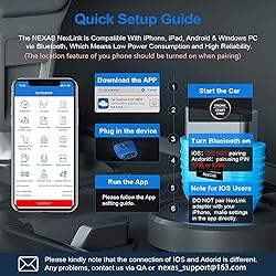 NEXAS NexLINK Bluetooth OBD2 Scanner for Car