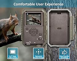 GardePro E5S Trail Camera 2 Pack, 64MP 1296p, Game