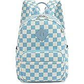 fufazfo Corduroy Mini Backpack Purse, Lightweight Stylish Cute Small Bag for Women Girls, Adjustable Strap College School Bag Travel Daily Daypacks (Checkered Blue)
