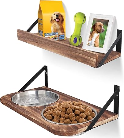 rustic elevated dog bowls