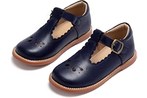 ESTINE Toddler Kids Bow School Uniform Oxford-Little Girls Flower Dress Party Shoes