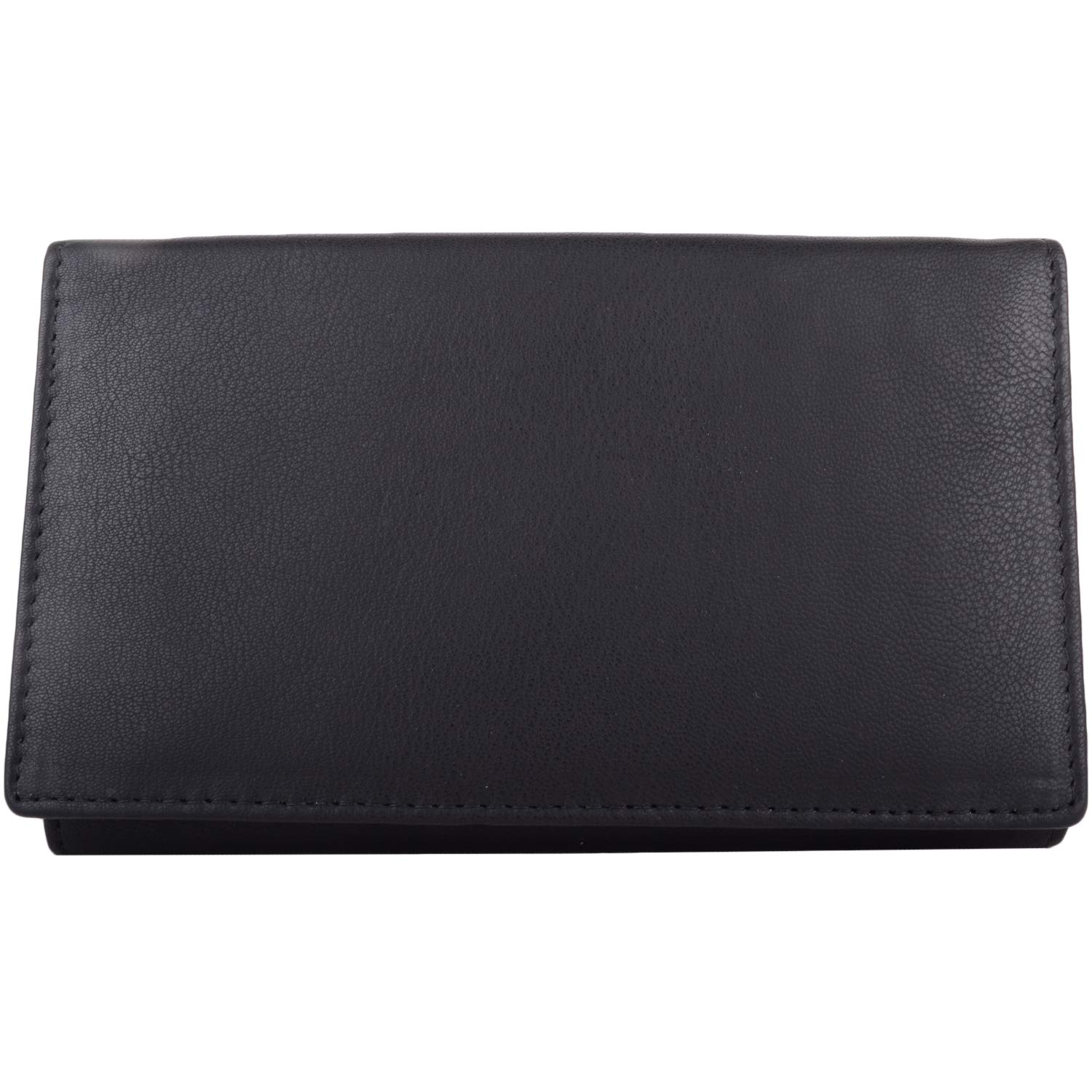 Mens Genuine Leather Bi-Fold RFID Protected Money/Coin/Credit Card Holder/Wallet - Black