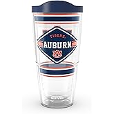 Tervis Auburn Tigers - First String Made in USA Double Walled Insulated Tumbler Travel Cup Keeps Drinks Cold & Hot, 24oz, Classic