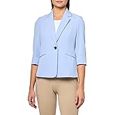 Kasper womens Crepe 1 Bttn Notch Collar Jkt W/Rolled