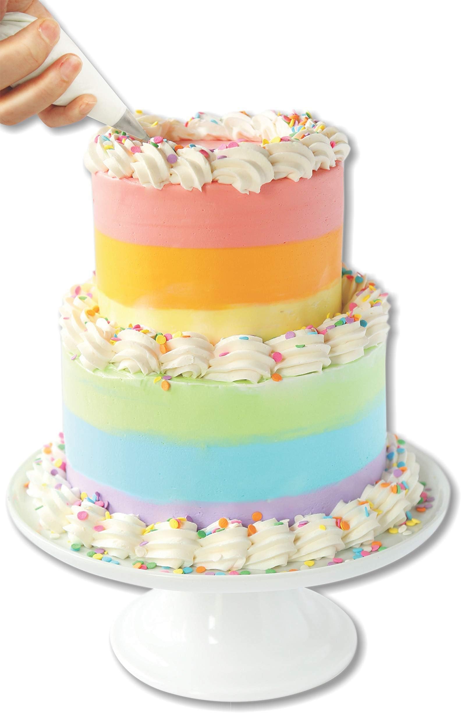 FantasyDay 72-Piece Cake Decorating Supplies Baking Tools with 42 Piping Nozzles Icing Tips, 6 Disposable Bags, 1 Brush, 3 Reusable Pastry Bags, 4 Couplers, 1 Flower Nail, 3 Scrapers, 1 Flower Lifter