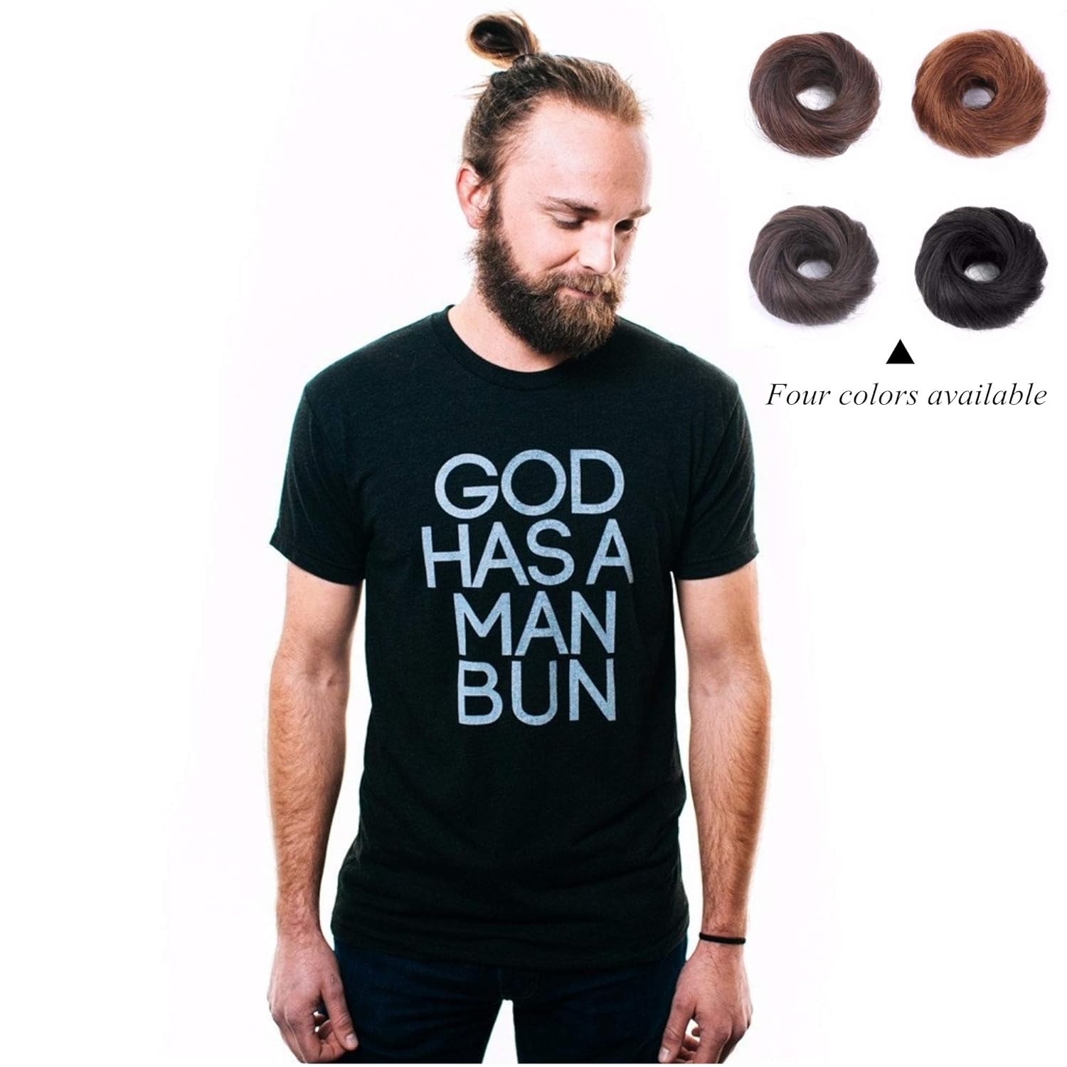 Amazon Com Newness Human Hair Bun For Men Instant Elastic Hair