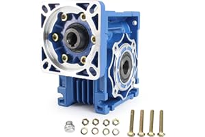 CNCTOPBAOS NMRV040 Worm Gearbox Speed Reducer Ratio 30:1, NMRV40 RV40 High Torque Metal Gearheads 86mm Flange Worm Gear Reducer 14mm Input 18mm Output for Nema34 Stepper Motor Servo Motor (30:1)
