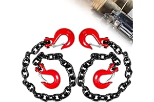 SENKEYFE 2 Pack 3/8" Trailer Safety Chains G80 36" Trailer Chains with G70 2× Clevis Safety Hooks|7100 lbs Working Load 27000 lbs Break Strength Heavy Duty Towing Transport Binding