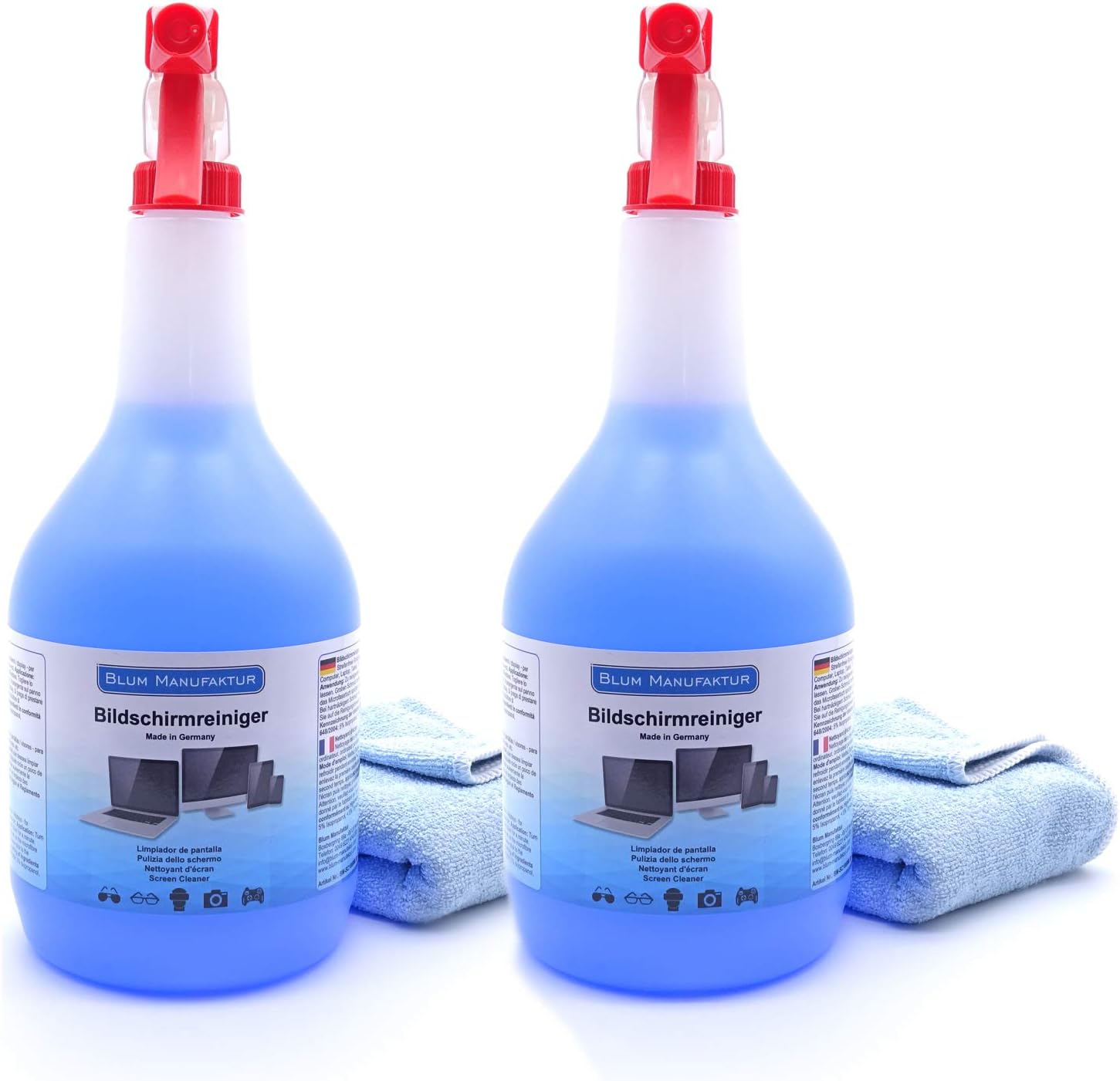 Blum - 2X 1000ml Displayreiniger Bildschirmreiniger : Amazon.de ...