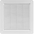 Vent Systems 10" x 10" Inch White Air Return Vent Cover - Air Vent Grille - Register Grill Cover - Screen Mesh - Wall Vent Cover/Louvered Vent for HVAC Vent, Home, Bathroom, Kitchen - Air Vent Covers
