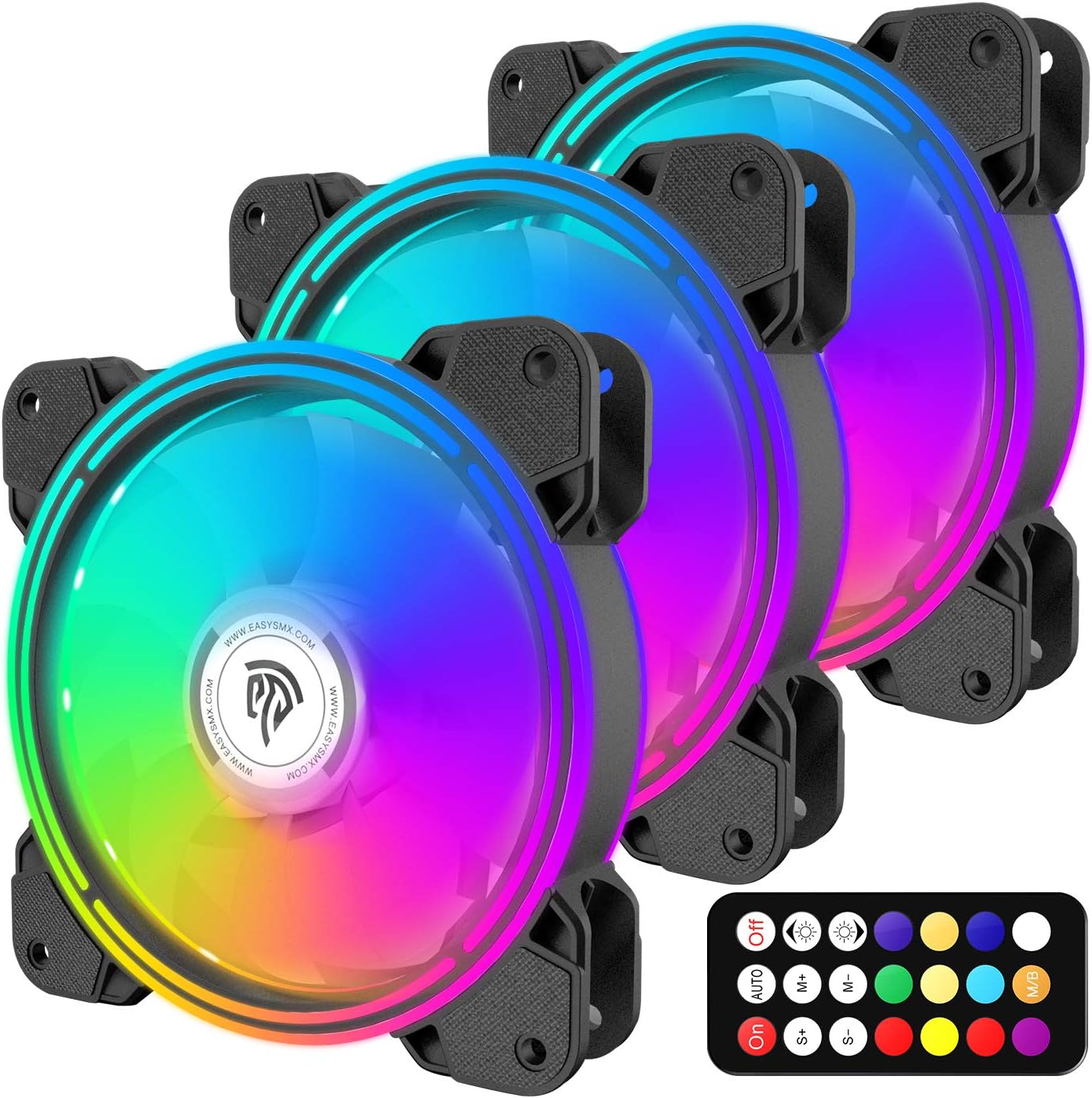 REDSTORM RGB Fan, RGB LED PWM Cooling Fan Quiet, Case Fan, High