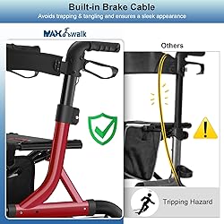 MAXWALK Walkers for Seniors, Rollator Walker with