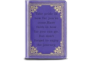 WHLBHG Inspirational Gift Appreciate Lined Journal Notebook Graduation Gift Take Pride in How Far You've Come Writing Notebook Encouragement Gift,1 Pack (Purple),(Take pride-Purple)