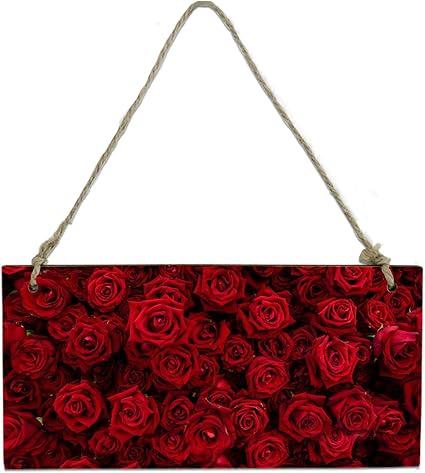 Amazon ドアプレート バレンタイン 赤い薔薇 レターボード ウェルカムボード ミニ黒板 ポップボード クローズ 看板 お店看板 メニューボード Diy おしゃれ 木製 吊り下げタイプ x10cm 店舗看板 文房具 オフィス用品