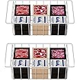 lonpute Chest Freezer Organizer Bins 16.5 Inch, Deep Freezer Basket Storage Rack Bins Metal Wire Baskets, White, 2 Packs