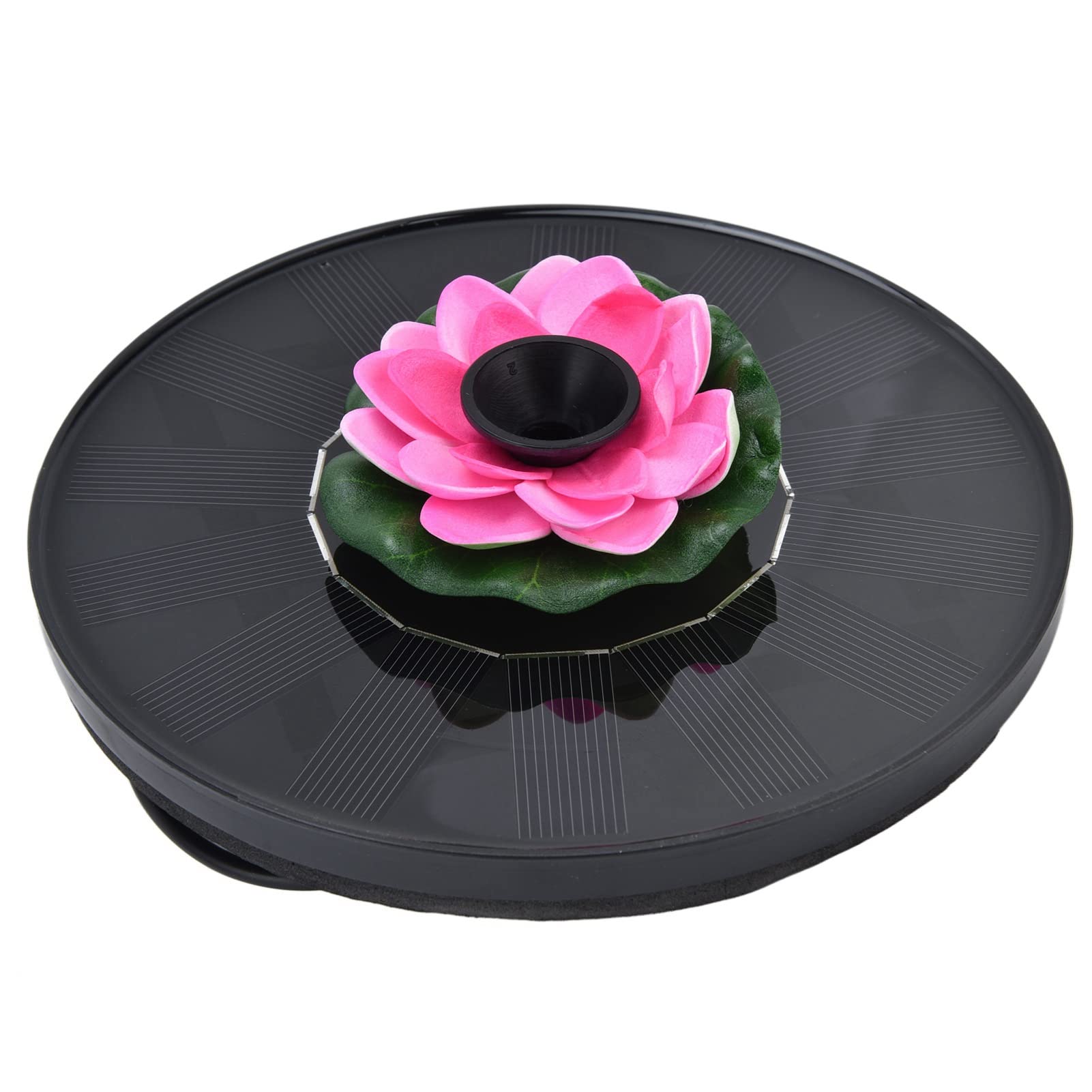 Zerodis Solar Fountain Pump,Water Lily Fountain Water Pump, Floating Mini Solar Powered Water Fountain ​for Birdbaths Garden Pond Pool Outdoor(pink)