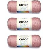 Caron Simply Soft Solids Yarn, Medium Gauge 100% Acrylic - 6 oz - Victorian Rose - Machine Wash &amp; Dry