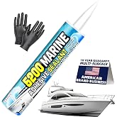 5200 Marine Sealant for Boats &amp; RVs-Fast-Cure (30 Mins), Waterproof, UV-Resistant, High-Bond Adhesive Sealant for Hulls, Decks, Fiberglass, Wood &amp; Metal-Eco-Friendly, Low Odor, with Gloves&amp;Nozzle (1)