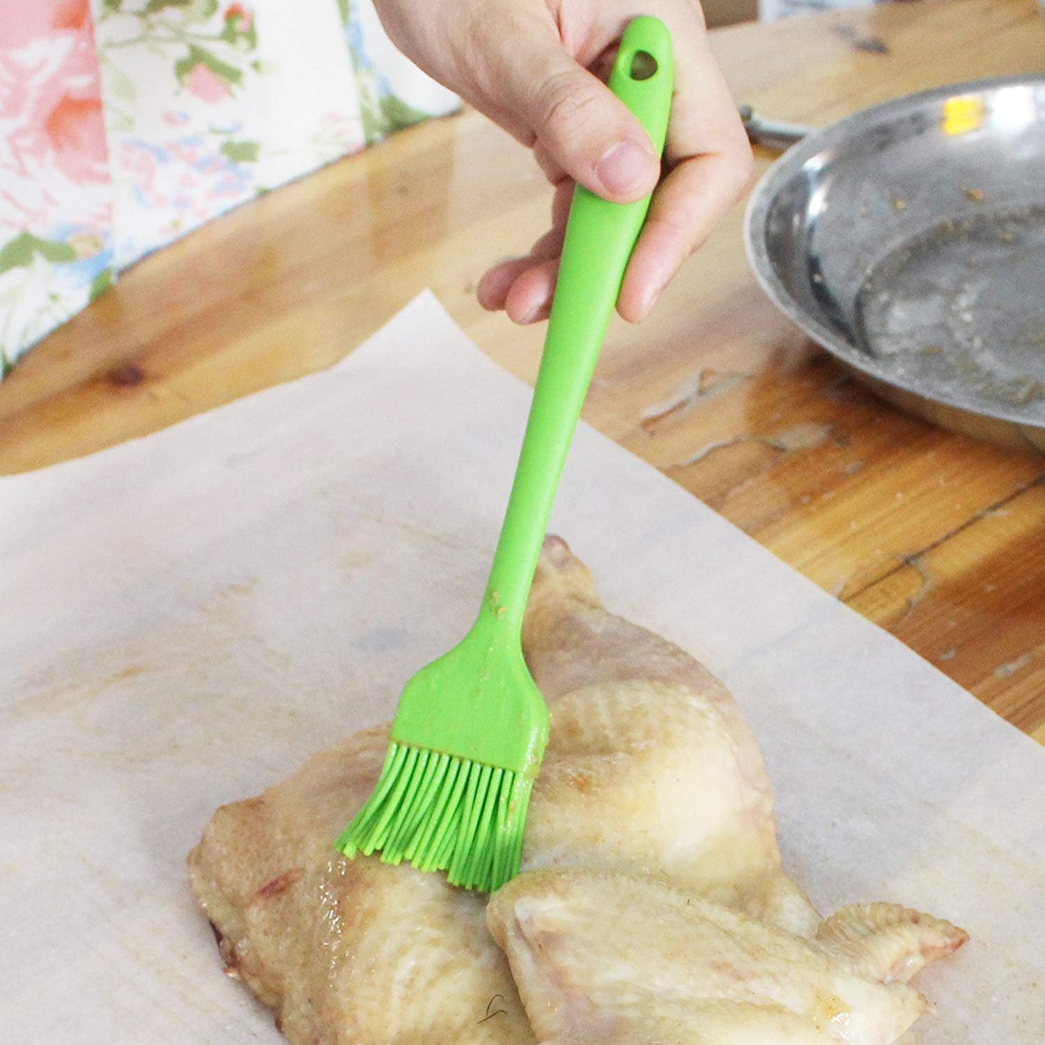 WARMBUY Silicone Basting Pastry Brushes for Baking and Cooking, One Piece Design, 8-3/4", 4 Pack : Garden & Outdoor