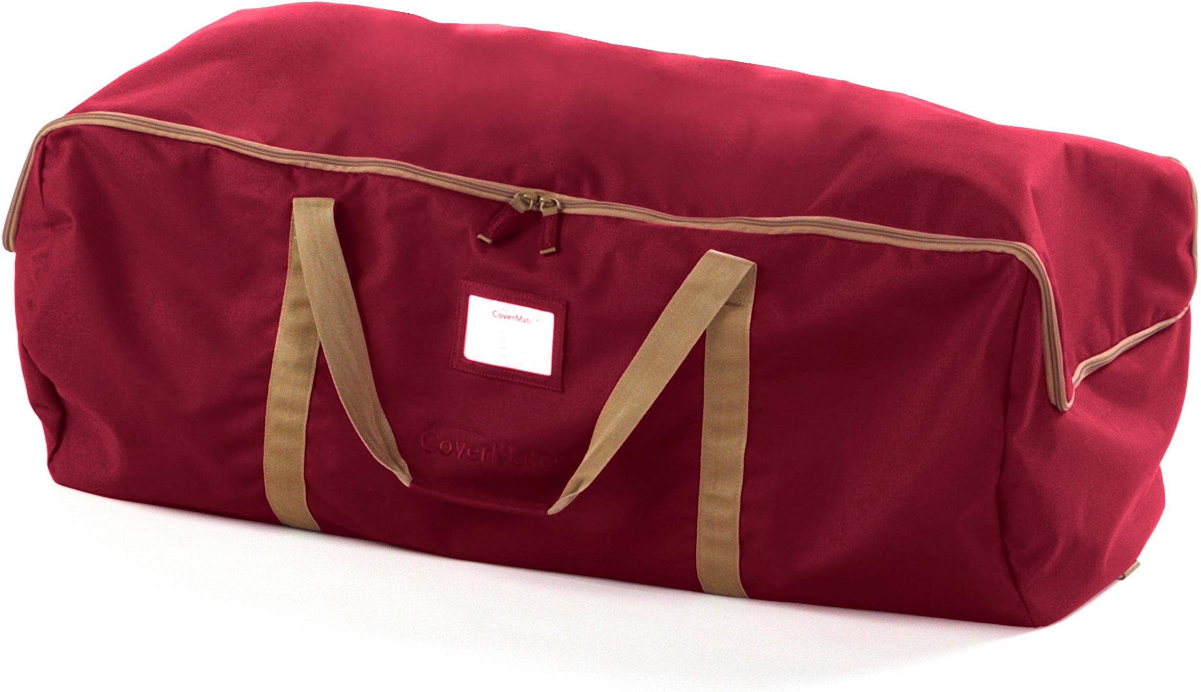 Covermates Keepsakes XLarge Christmas Tree Storage Duffel Bag – Superior Protection – Fits Up to 9 to 11 Foot Tree - Holiday Storage - Red