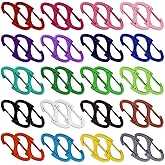 40 Pcs S Mini Carabiner Alloy Snap Hook Key Chain 1.6 Inch Candy Color Dual Wire Interlocking Tiny Biner Clip Attachment Team Camping Hiking Fishing
