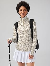 LOMON Womens Workout Tops Long Sleeve 1/4 Zip Uv